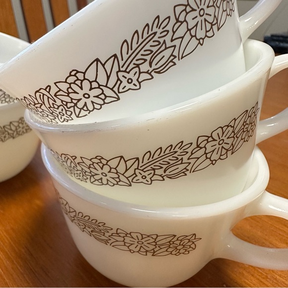 EVC - PYREX/CORNING - Woodland Brown - set of 6 - 8oz mugs - Picture 10 of 11